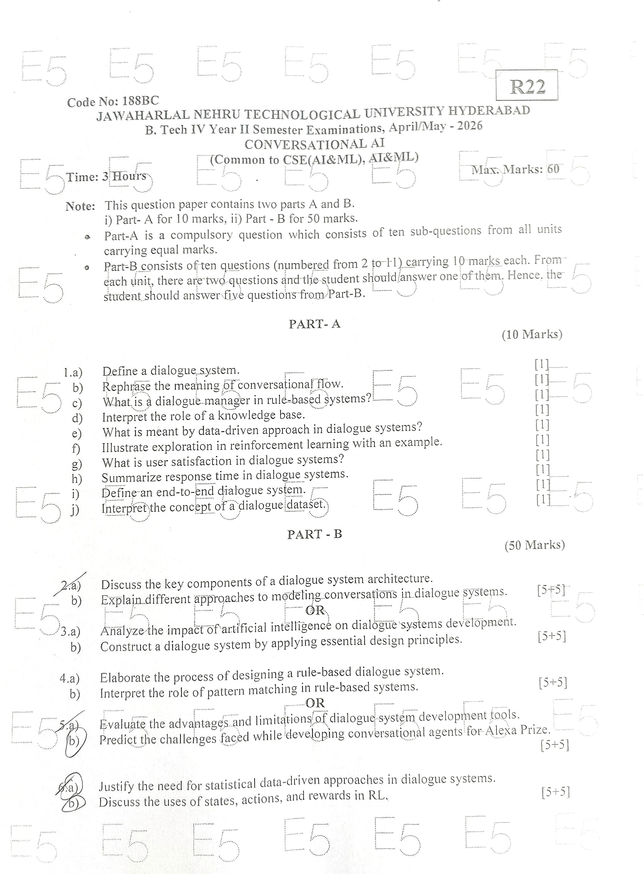 Conversational AI Question Paper Page 1
