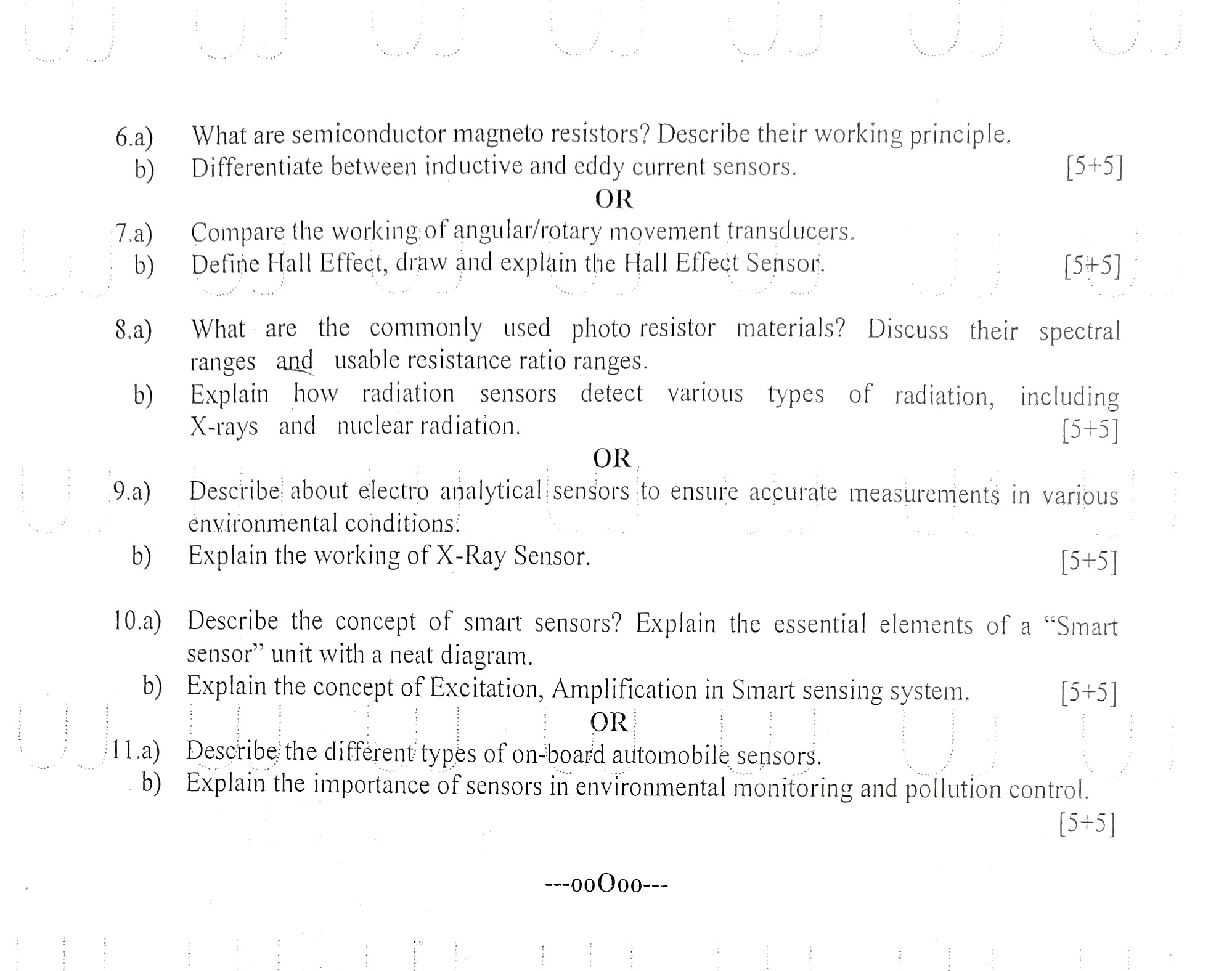 Electronic Sensors Question Paper Page 2