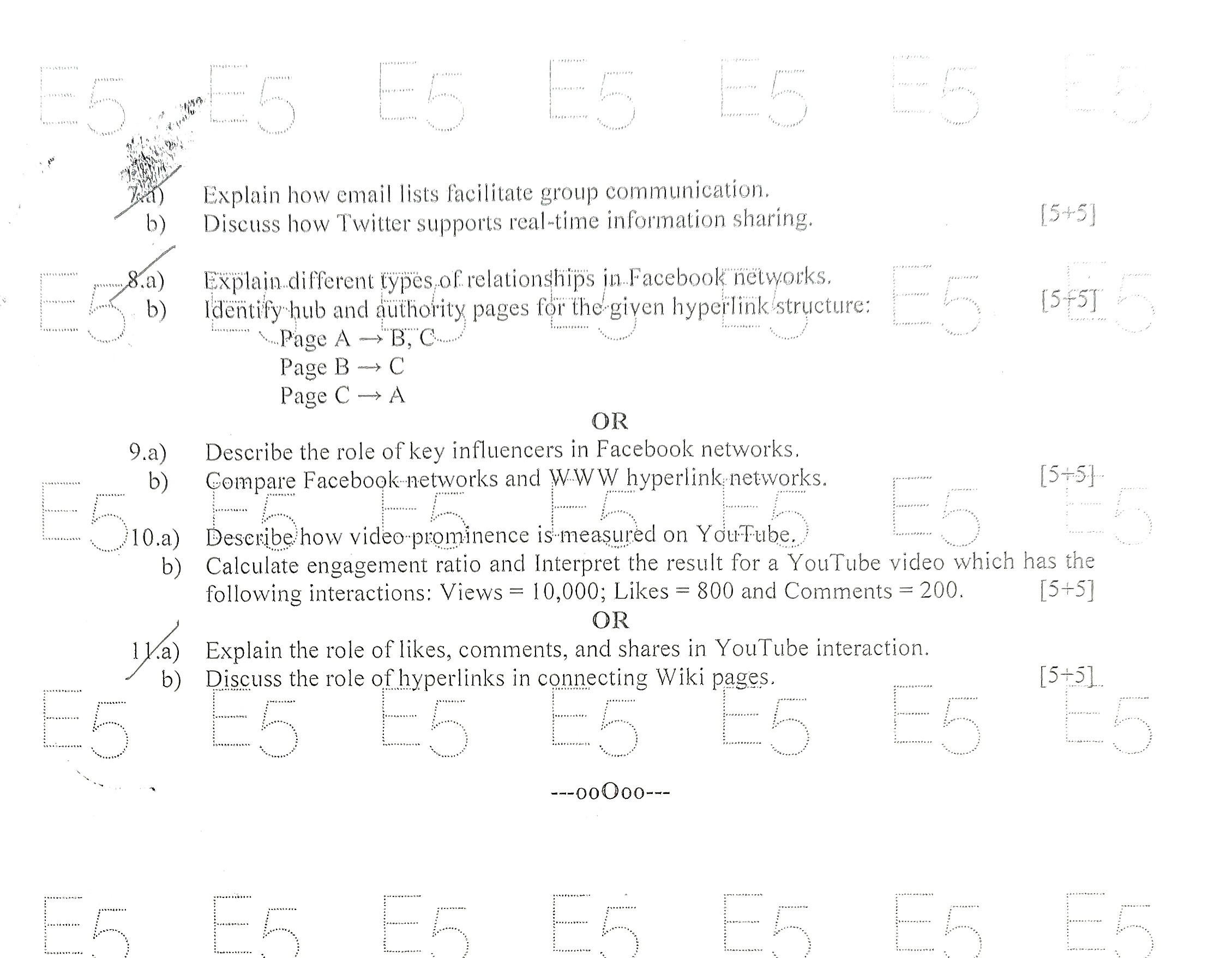 Social Network Analysis Question Paper Page 2